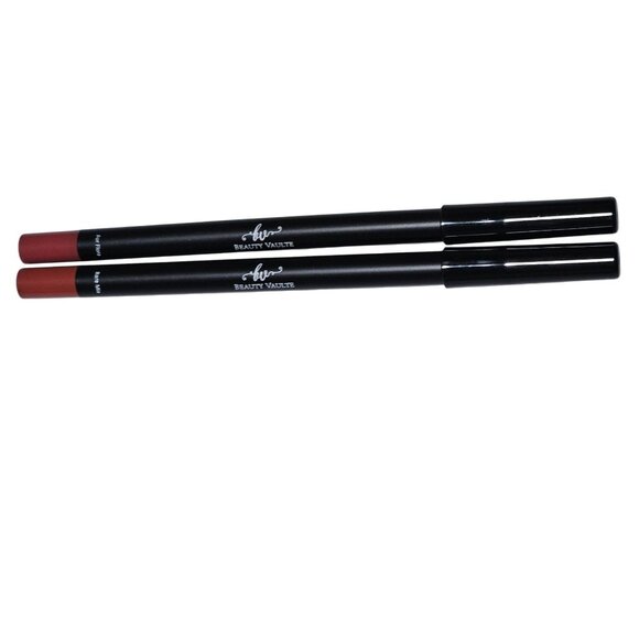 Beaute Vaulte Beaming Lip Liner Duo Rare Mia and For Flora Warm Mauve Rosy Brown - Picture 3 of 11